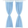 Micro-satin curtains with loops 2 units 140x225cm turquoise by vidaXL, Curtains and curtains - Ref: Foro24-132220, Price: 24,...