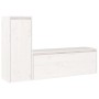 Muebles para TV 2 piezas madera maciza de pino blanco