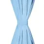 Micro-satin curtains with loops 2 units 140x225cm turquoise by vidaXL, Curtains and curtains - Ref: Foro24-132220, Price: 24,...