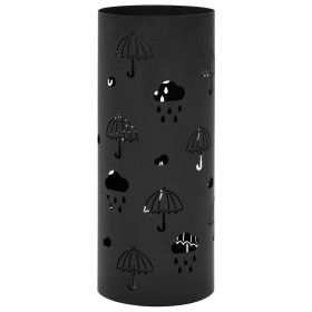 Schirmständer im Schirmdesign aus schwarzem Stahl von vidaXL, Schirmständer - Ref: Foro24-246804, Preis: 39,76 €, Rabatt: %