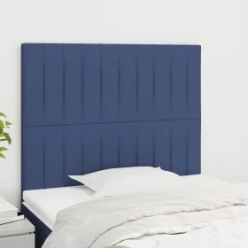 Headboards 2 units of blue fabric 100x5x78/88 cm by , Headboards and footboards - Ref: Foro24-3116566, Price: 59,96 €, Discou...