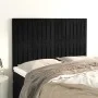 Cabeceros 4 unidades terciopelo negro 72x5x78/88 cm de , Cabeceros y pies de cama - Ref: Foro24-3116620, Precio: 92,69 €, Des...
