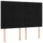 Cabeceros 4 unidades terciopelo negro 72x5x78/88 cm de , Cabeceros y pies de cama - Ref: Foro24-3116620, Precio: 92,69 €, Des...