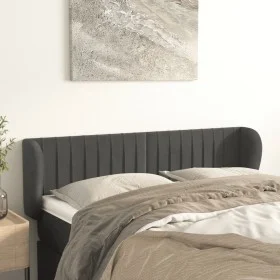 Kopfteil aus dunkelgrauem Samt, 147 x 23 x 78/88 cm von , Kopf- und Fußteile - Ref: Foro24-3117431, Preis: 72,43 €, Rabatt: %