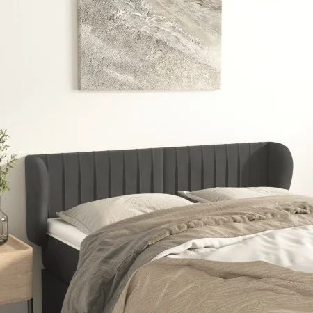 Kopfteil aus dunkelgrauem Samt, 147 x 23 x 78/88 cm von , Kopf- und Fußteile - Ref: Foro24-3117431, Preis: 72,43 €, Rabatt: %