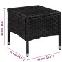 Garden bistro table and chairs set 3 pieces black synthetic rattan by vidaXL, Garden sets - Ref: Foro24-44094, Price: 164,69 ...