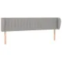 Light gray fabric headboard 203x23x78/88 cm by , Headboards and footboards - Ref: Foro24-3117404, Price: 69,39 €, Discount: %