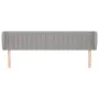 Light gray fabric headboard 203x23x78/88 cm by , Headboards and footboards - Ref: Foro24-3117404, Price: 69,39 €, Discount: %
