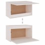 Muebles para TV 3 piezas madera maciza de pino blanco