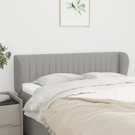 Light gray fabric headboard 147x23x78/88 cm by , Headboards and footboards - Ref: Foro24-3117380, Price: 80,57 €, Discount: %
