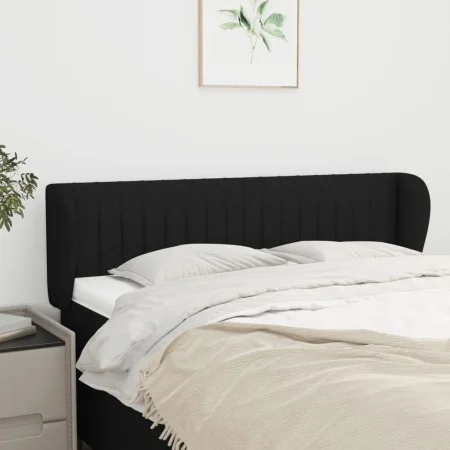 Kopfteil aus schwarzem Stoff, 147 x 23 x 78/88 cm von , Kopf- und Fußteile - Ref: Foro24-3117382, Preis: 66,80 €, Rabatt: %