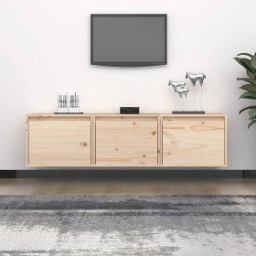 Muebles para TV 3 piezas madera maciza de pino
