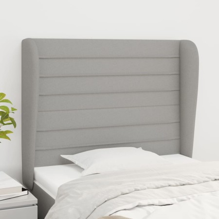 Kopfteil mit hellgrauen Stoffohren 83x23x118/128 cm von , Kopf- und Fußteile - Ref: Foro24-3118070, Preis: 76,85 €, Rabatt: %