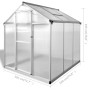 Anthrazitgraues Aluminium-Gewächshaus 3,46 m² von vidaXL, Gewächshäuser - Ref: Foro24-43555, Preis: 434,92 €, Rabatt: %