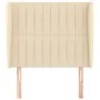 Headboard with cream fabric ears 103x23x118/128 cm by , Headboards and footboards - Ref: Foro24-3118189, Price: 92,01 €, Disc...