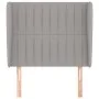 Kopfteil mit hellgrauen Stoffohren 83x23x118/128 cm von , Kopf- und Fußteile - Ref: Foro24-3118168, Preis: 70,53 €, Rabatt: %