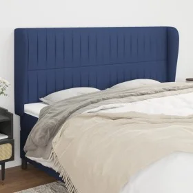 Headboard with blue fabric ears 163x23x118/128 cm by , Headboards and footboards - Ref: Foro24-3118206, Price: 126,66 €, Disc...