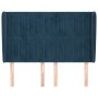 Headboard with dark blue velvet ears 147x23x118/128 cm by , Headboards and footboards - Ref: Foro24-3118246, Price: 120,77 €,...