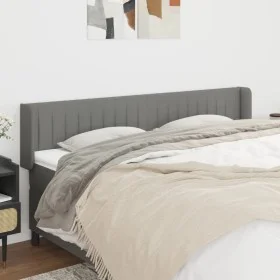Kopfteil aus dunkelgrauem Stoff, 203 x 16 x 78/88 cm von , Kopf- und Fußteile - Ref: Foro24-3119029, Preis: 66,43 €, Rabatt: %