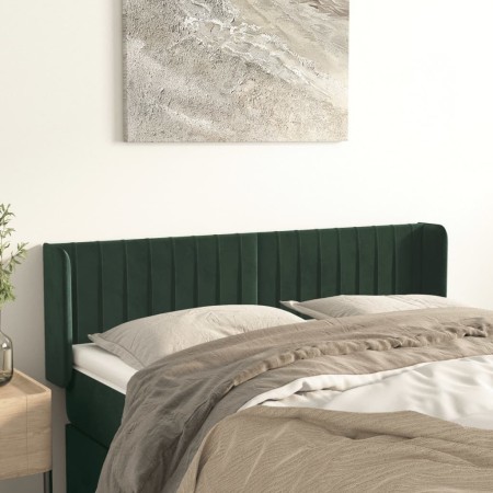 Cabecero de terciopelo verde oscuro 147x16x78/88 cm de , Cabeceros y pies de cama - Ref: Foro24-3119057, Precio: 75,43 €, Des...