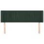 Cabecero de terciopelo verde oscuro 147x16x78/88 cm de , Cabeceros y pies de cama - Ref: Foro24-3119057, Precio: 77,56 €, Des...