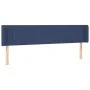 Kopfteil aus blauem Stoff, 203 x 16 x 78/88 cm von , Kopf- und Fußteile - Ref: Foro24-3119034, Preis: 67,81 €, Rabatt: %