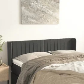 Kopfteil aus dunkelgrauem Samt, 147 x 16 x 78/88 cm von , Kopf- und Fußteile - Ref: Foro24-3119055, Preis: 72,15 €, Rabatt: %