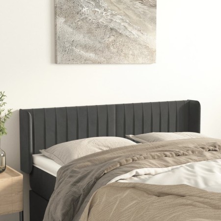 Kopfteil aus dunkelgrauem Samt, 147 x 16 x 78/88 cm von , Kopf- und Fußteile - Ref: Foro24-3119055, Preis: 73,92 €, Rabatt: %