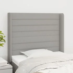 Headboard with light gray fabric ears 83x16x118/128 cm by , Headboards and footboards - Ref: Foro24-3119694, Price: 71,77 €, ...