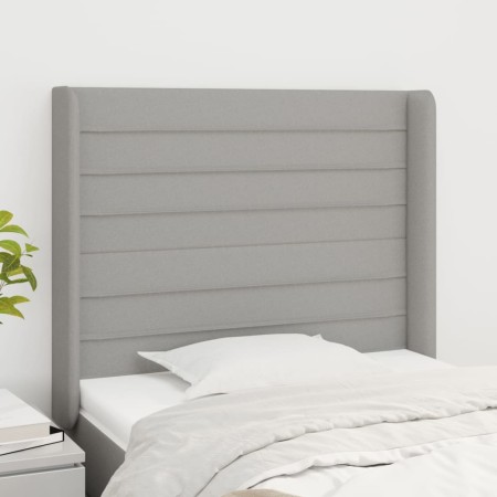 Kopfteil mit hellgrauen Stoffohren 83x16x118/128 cm von , Kopf- und Fußteile - Ref: Foro24-3119694, Preis: 72,68 €, Rabatt: %
