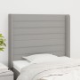 Kopfteil mit hellgrauen Stoffohren 83x16x118/128 cm von , Kopf- und Fußteile - Ref: Foro24-3119694, Preis: 72,68 €, Rabatt: %
