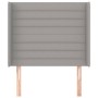 Kopfteil mit hellgrauen Stoffohren 83x16x118/128 cm von , Kopf- und Fußteile - Ref: Foro24-3119694, Preis: 72,68 €, Rabatt: %