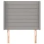 Kopfteil mit hellgrauen Stoffohren 83x16x118/128 cm von , Kopf- und Fußteile - Ref: Foro24-3119694, Preis: 71,77 €, Rabatt: %