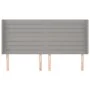 Headboard with light gray fabric ears 163x16x118/128 cm by , Headboards and footboards - Ref: Foro24-3119726, Price: 122,92 €...