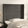 Kopfteil mit dunkelgrauen Samtohren 83x16x118/128 cm von , Kopf- und Fußteile - Ref: Foro24-3119751, Preis: 70,46 €, Rabatt: %