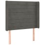Kopfteil mit dunkelgrauen Samtohren 83x16x118/128 cm von , Kopf- und Fußteile - Ref: Foro24-3119751, Preis: 70,46 €, Rabatt: %