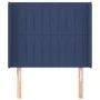 Cabecero con orejas de tela azul 83x16x118/128 cm de , Cabeceros y pies de cama - Ref: Foro24-3119798, Precio: 71,96 €, Descu...