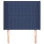 Kopfteil mit blauen Stoffohren 83x16x118/128 cm von , Kopf- und Fußteile - Ref: Foro24-3119798, Preis: 73,19 €, Rabatt: %