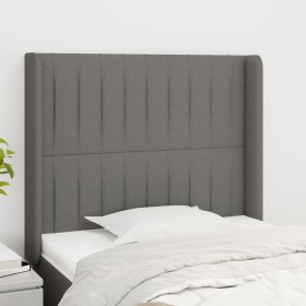 Cabecero con orejas de tela gris oscuro 83x16x118/128 cm de , Cabeceros y pies de cama - Ref: Foro24-3119793, Precio: 75,14 €...