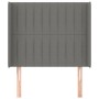 Headboard with dark gray fabric ears 83x16x118/128 cm by , Headboards and footboards - Ref: Foro24-3119793, Price: 75,08 €, D...