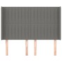 Headboard with dark gray fabric ears 147x16x118/128 cm by , Headboards and footboards - Ref: Foro24-3119817, Price: 128,59 €,...