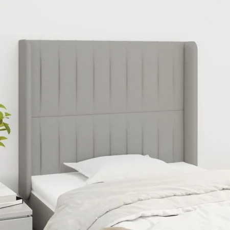 Headboard with light gray fabric ears 103x16x118/128 cm by , Headboards and footboards - Ref: Foro24-3119808, Price: 66,17 €,...