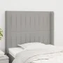 Cabecero con orejas de tela gris claro 103x16x118/128 cm de , Cabeceros y pies de cama - Ref: Foro24-3119808, Precio: 66,65 €...