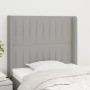 Headboard with light gray fabric ears 103x16x118/128 cm by , Headboards and footboards - Ref: Foro24-3119808, Price: 63,69 €,...