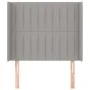 Headboard with light gray fabric ears 103x16x118/128 cm by , Headboards and footboards - Ref: Foro24-3119808, Price: 66,17 €,...