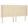Headboard with cream fabric ears 163x16x118/128 cm by , Headboards and footboards - Ref: Foro24-3119829, Price: 125,85 €, Dis...