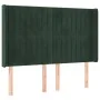 Cabecero con orejas de terciopelo verde oscuro 147x16x118/128cm de , Cabeceros y pies de cama - Ref: Foro24-3119869, Precio: ...