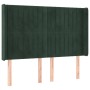 Kopfteil mit dunkelgrünen Samtohren 147x16x118/128cm von , Kopf- und Fußteile - Ref: Foro24-3119869, Preis: 132,80 €, Rabatt: %