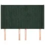 Cabecero con orejas de terciopelo verde oscuro 147x16x118/128cm de , Cabeceros y pies de cama - Ref: Foro24-3119869, Precio: ...