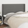 Kopfteil mit dunkelgrauen Stoffohren 203x16x118/128 cm von , Kopf- und Fußteile - Ref: Foro24-3119841, Preis: 105,77 €, Rabat...